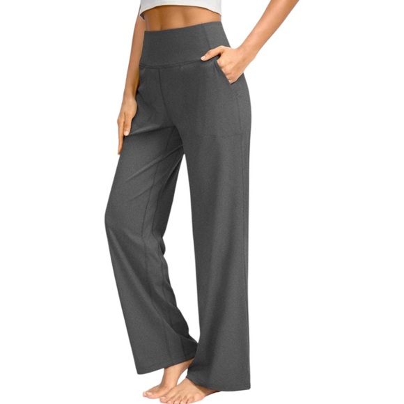 LULULEMON ATHLETICA Women’s High Rise Wide Leg Gray Pants - Picture 1 of 15